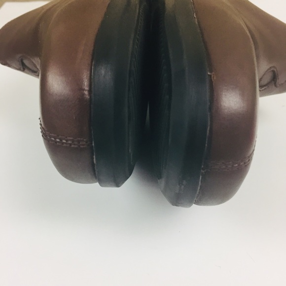 Clarks brown leather slip on size 9.5 M - Picture 6 of 8